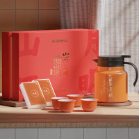 巴米樂/BURNELL 山河月明掼君休闲套装(焖茶壶+玉瓷杯+扑克牌) BNL-HT186