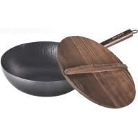 巴尔德臻享典藏 捶打老铁锅(原木盖) BC-022 32cm