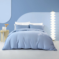 水星家纺四件套夏凉被亲肤抗菌提花工艺100支长绒棉席梦思设计