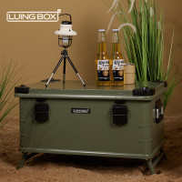 LUINGBOX露营盒子太空铝箱橄榄绿 50L