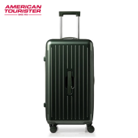 美旅箱包行李箱24英寸深仓拉杆箱多彩旅行箱果冻箱trunk密码箱包BB5*14008墨绿色