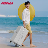 美旅箱包行李箱28英寸深仓拉杆箱多彩旅行箱果冻箱trunk密码箱包BB5*05009灰白色