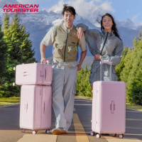 美旅箱包行李箱28英寸深仓拉杆箱多彩旅行箱果冻箱trunk密码箱包BB5*40009薄纱粉
