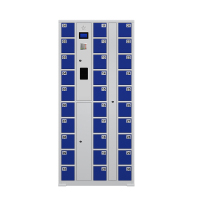 臻远 ZY5071409 文件柜30门手机柜刷卡系统 82*30*180cm(单位:台)蓝色