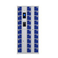 臻远 ZY5071421 文件柜30门手机柜面部识别系统 82*30*180cm(单位:台)蓝色