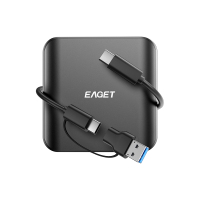 忆捷Eaget高速移动固态硬盘HM08-512G 500MB/s读取超高速金属灰轻巧便携TYPE-C接口