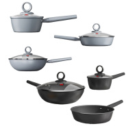 三禾套锅高温不挥发0涂层三件套LC32S1+LJ26S1+LN18S1(颜色随机)