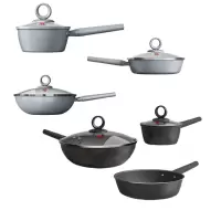 三禾套锅高温不挥发0涂层三件套LC32S1+LJ26S1+LN18S1(颜色随机)