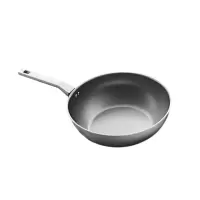 三禾煎锅24cm陶瓷不粘锅平底煎炒锅无氟涂层黛青蓝LJ24U4