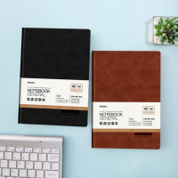 晨光80张普惠型(黑/棕)A5皮面笔记本记事本皮本软皮记事本PA5863