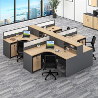 汇鑫亚美职员办公桌 千字型4人位不含柜椅