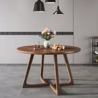 利索(LISUO)纯实木圆形洽谈桌
