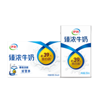 伊利臻浓牛奶 250ml*16盒/箱 多39%蛋白质 咖啡搭档 礼盒装