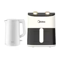美的(Midea)厨房小家电套装(4.5L空气炸锅+1.7L电水壶) MF-KZE4588TQ AEK1769