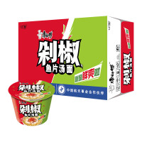 康师傅方便面 经典剁椒鱼片汤面110g*12 泡面整箱速食 方便食品