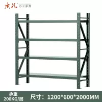 质凡货架仓库货架置物架展示架军绿色轻型长120宽60货架承重200kg