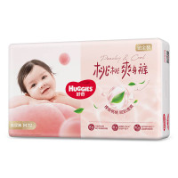好奇(Huggies)铂金装纸尿裤M144片(6-11kg)中号婴儿尿不湿小桃裤裸感超薄透气