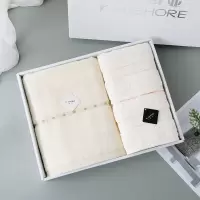 纯棉毛浴巾礼盒装 1浴2毛ZL2106-A1