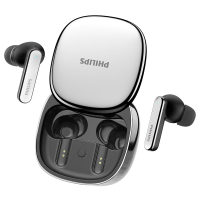 飞利浦(PHILIPS)8号AI会议降噪翻译蓝牙耳机 银色 会议耳机AI耳机无线蓝牙智能降噪实时同声翻译高效通用