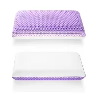 翼眠 深睡格子 TPE无压枕 AIR双感枕 紫色