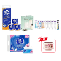 清风洗护纸巾套装