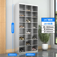 虎牌不锈钢鞋柜无尘净化工厂车间职员换鞋柜员工多门柜 24格201鞋柜宽85cm 1mm