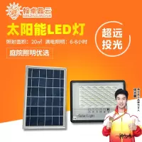 翰卓晶云 满天星太阳能投光灯 led光控防水路灯定时照明户外庭院灯100W HZ-598S-026