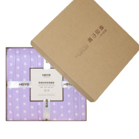 HOYO厚祐多功能毯200*230cm褶皱星星毛巾毯被盖毯礼盒装紫色5506
