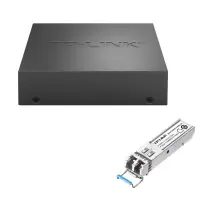 普联(TP-LINK)千兆SFP光纤收发器TL-FC313F+千兆单模双纤模块TL-SM312LS-20KM 单位:套