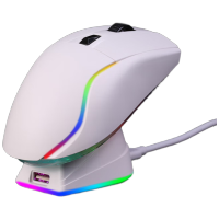 达尔优 三模游戏鼠标电竞鼠标右手鼠标蓝牙无线连接RGB吃鸡绝地求生无线2.4g有线蓝牙 A955 白色