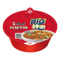 康师傅 方便面 BIG干拌面 红烧牛肉面147g*12盒 单位:碗