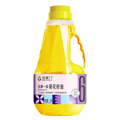 金掌门食用油压榨一级充氮保鲜葵花籽油1.8L