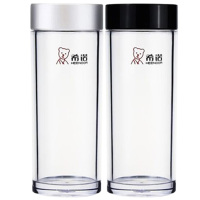 希诺塑料杯180ml透明防摔轻巧便携XN-8041(颜色随机)