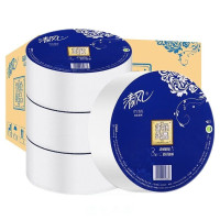 清风国产大盘卷纸12卷三层原生木浆无香型家用卫生纸柔软舒适整箱