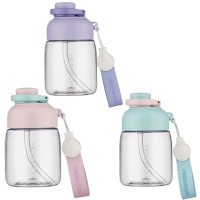 希诺塑料杯550ml吸管运动水杯XN-8111(颜色随机)