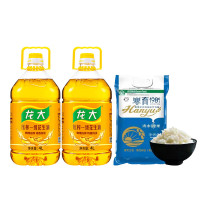 龙大 粮油套餐 4L花生油X2+寒育1981冷水香大米5kg
