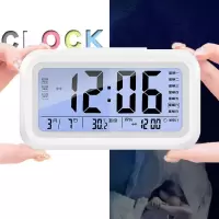 学生时钟 3组闹钟创意夜光时尚静音 黑 6代 语音+音乐版 一个装