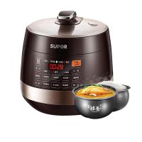 苏泊尔电压力锅双胆球釜家用智能3-8人电高压锅电饭煲大容量双胆防水面板煮饭煲汤 6L