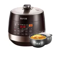 苏泊尔电压力锅双胆球釜家用智能3-8人电高压锅电饭煲大容量双胆防水面板煮饭煲汤 6L