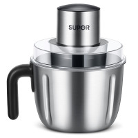 苏泊尔(SUPOR)绞肉机 绞馅机 家用多功能碎肉机 [便捷把手]双刀配置 2.2L 不锈钢JR56S-U