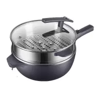 苏泊尔(SUPOR)电炒锅 电蒸锅 电煮锅 家用多功能 蒸煮炒菜电热锅 5升多用途锅 CD32A805配蒸屉