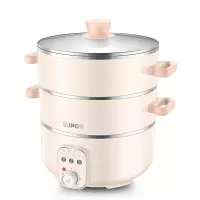 苏泊尔(SUPOR)煎炖多功能双层蒸笼304不锈钢不粘内胆双层煲体电蒸锅 ZN26YK18