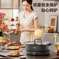 苏泊尔火锅电火锅专用锅 电煮锅分体式家用6L电锅一体多功能锅猛火速沸火锅锅 H60FK881 6L