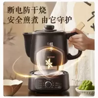 苏泊尔中药壶煎药壶全自动免看管 分体式陶瓷家用旋钮中药罐 SW-20Y01 咖啡色 2L