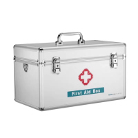 安诺克 医药箱 健康医疗药箱 12寸 内含棉签 口罩 手套等用品 单位:个