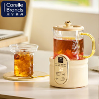 康宁餐具 耐高温全玻璃花养生杯茶壶500mL-茶漏款