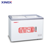 星星XINGX 303升蝴蝶门卧式冷柜直冷1级能效超大容量节能钢化玻璃门