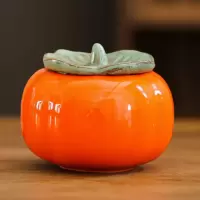 事事如意摆件平底橘柿子罐(内外同釉) 单位:个