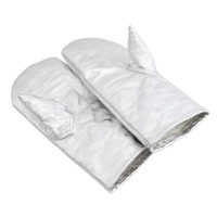 江固防切割耐磨损劳保手套5520系列超强防护人机工学设计江固 GRF 铝箔避火服手套 银白色 (计价单位:付)