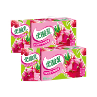 [11月生产]伊利优酸乳火龙果味250ml*24盒*2箱 营养学生健康